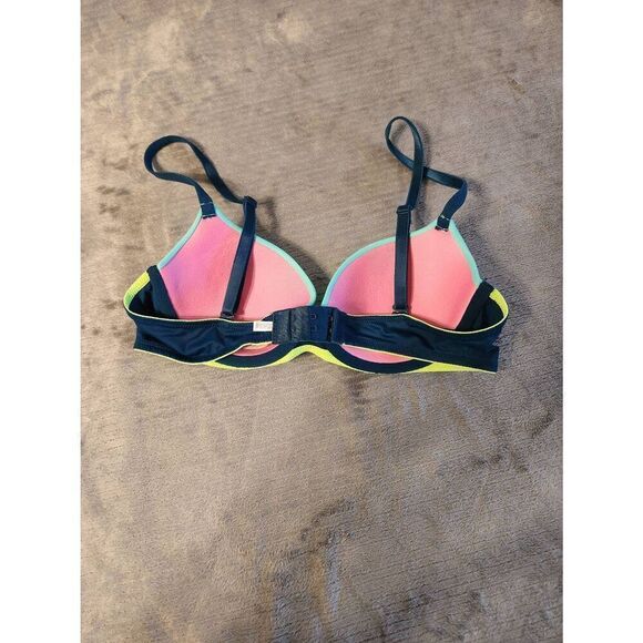 Victoria's Secret PINK Size 34A Wear Everywhere T-Shirt Lightly Lined Bra Aqua T - Picture 2 of 4